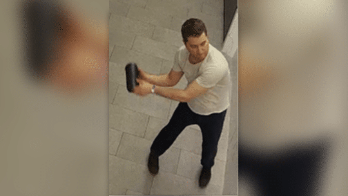 The Georgetown Cupcake suspect pictured in April in another vandalism incident on M Street in DC