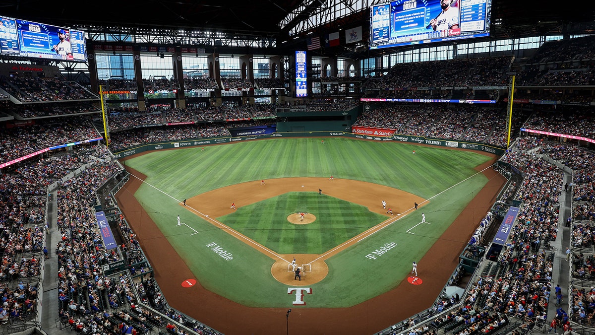 A general view of Globe Life Field during a baseball game between Houston Astros and Texas Rangers