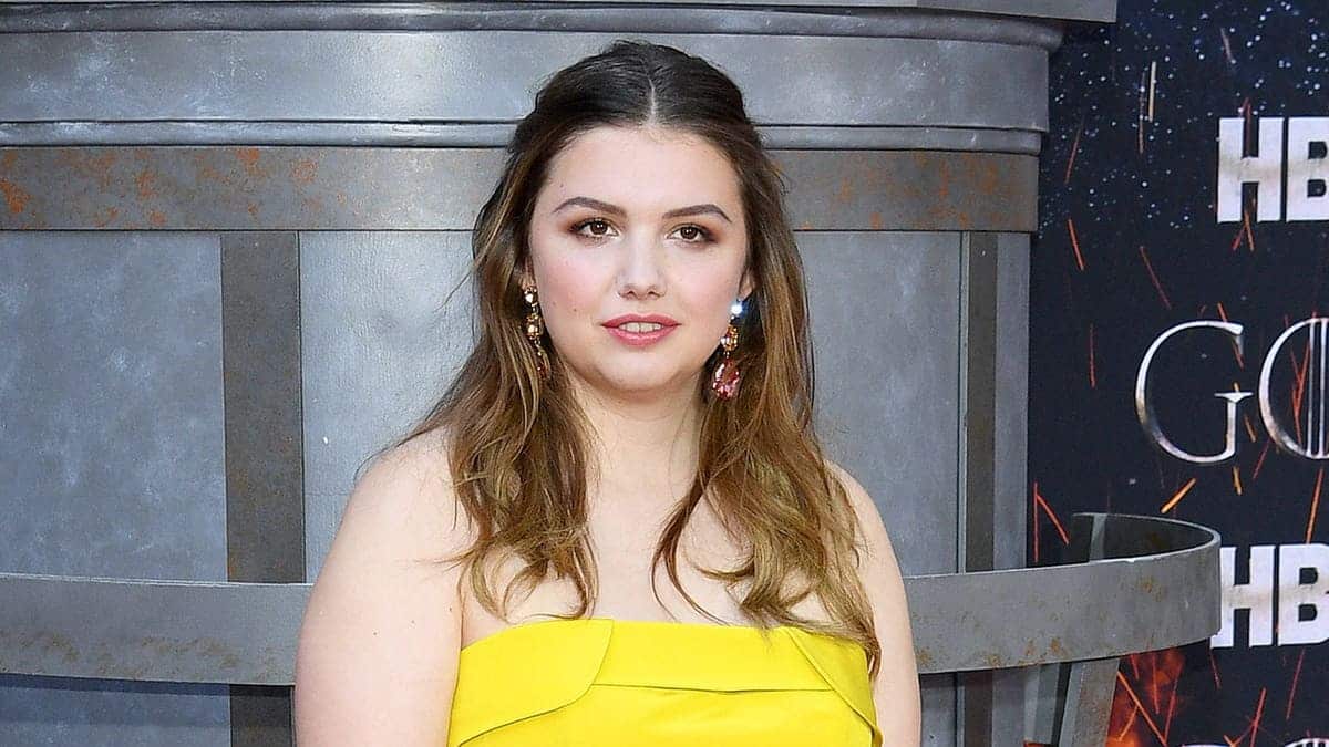 Hannah Murray standing at the Game of Thrones Season 8 premiere in New York City