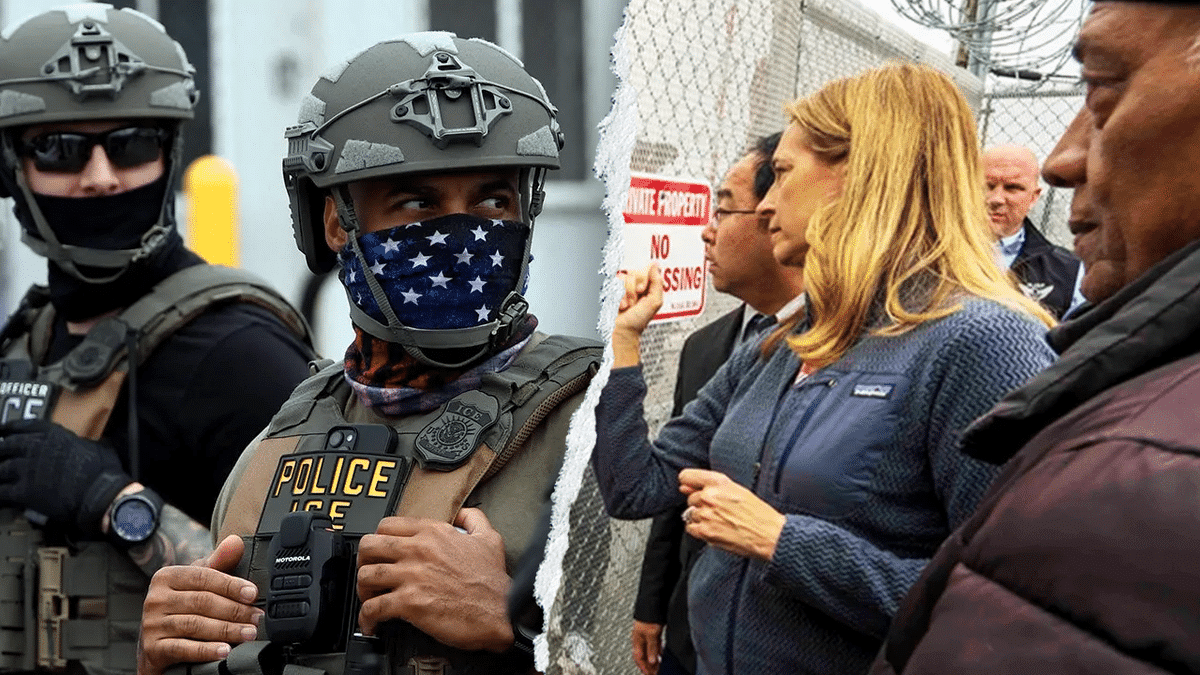 ICE agents aside from Mikie Sherrill