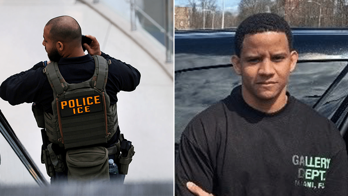 ICE agent and Bryan Rafael Gomez