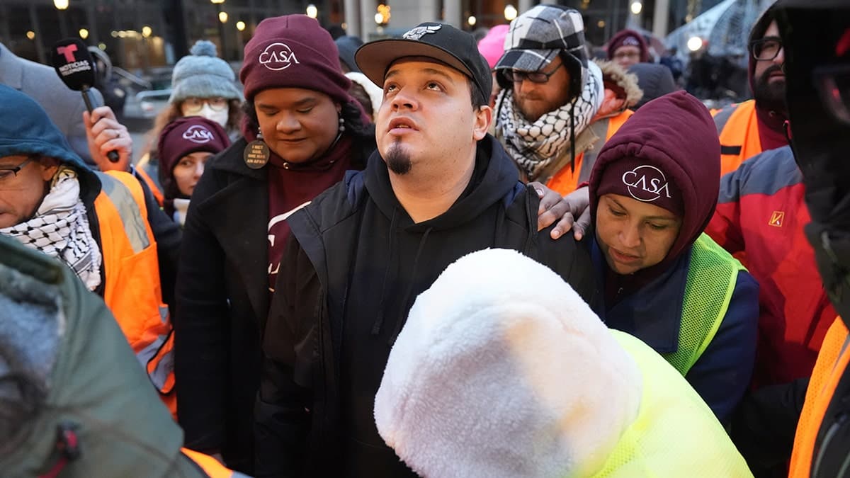 Kilmar Abrego Garcia waiting outside Immigration and Customs Enforcement office in Baltimore