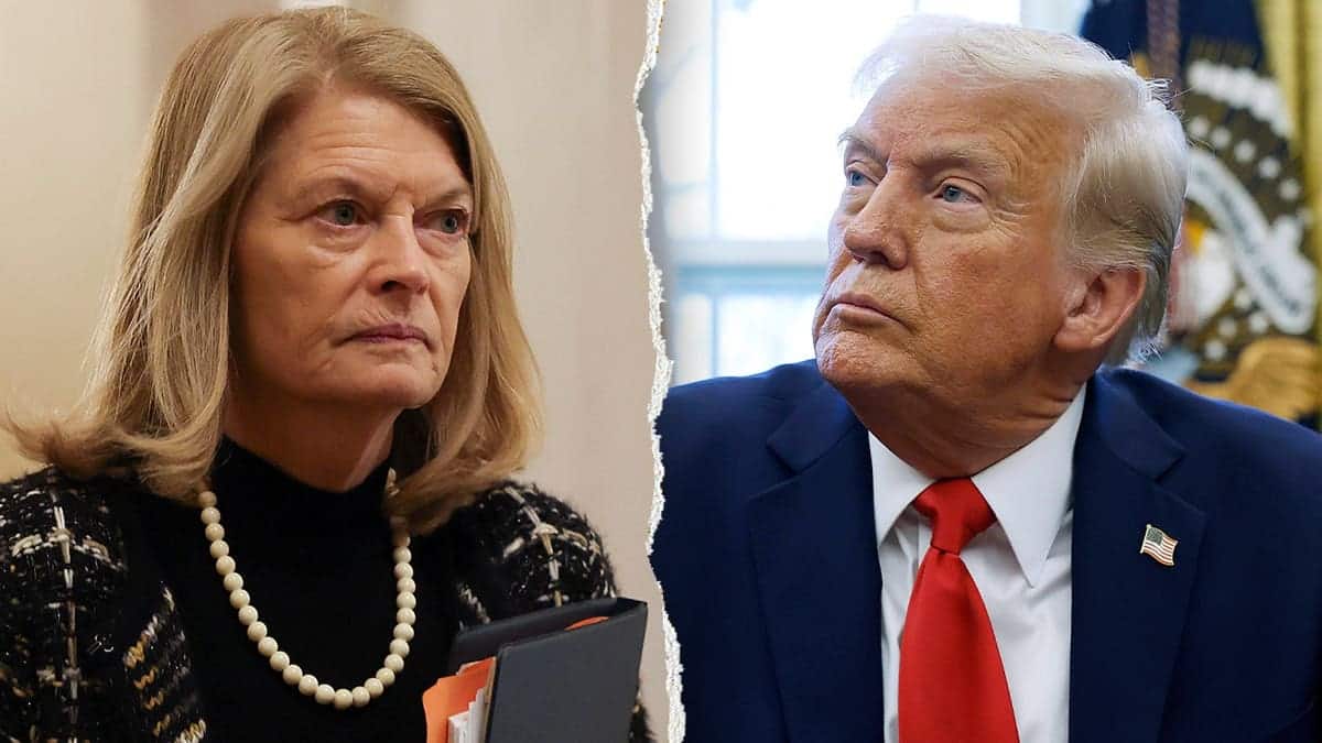 Sen. Lisa Murkowski and President Donald Trump split