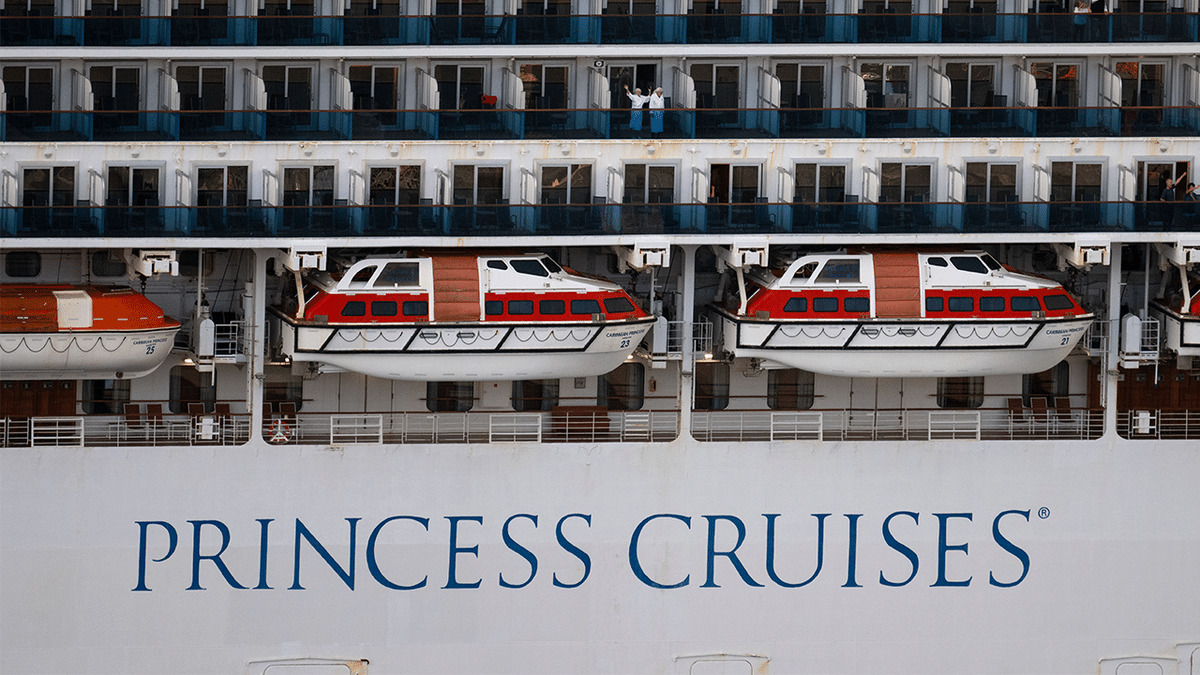 Princess Cruise ship sailing on open water