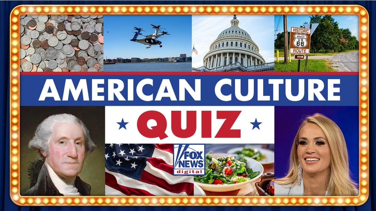 American Culture Quiz, with variety of images displayed in grid
