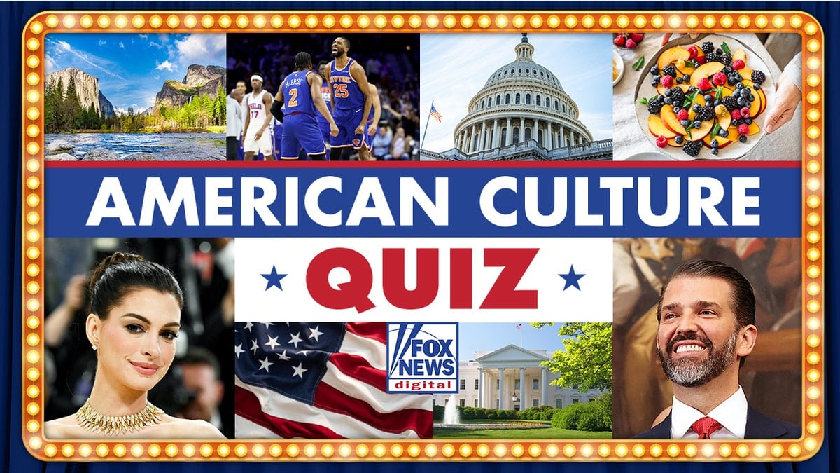 American Culture Quiz, with variety of images displayed in grid