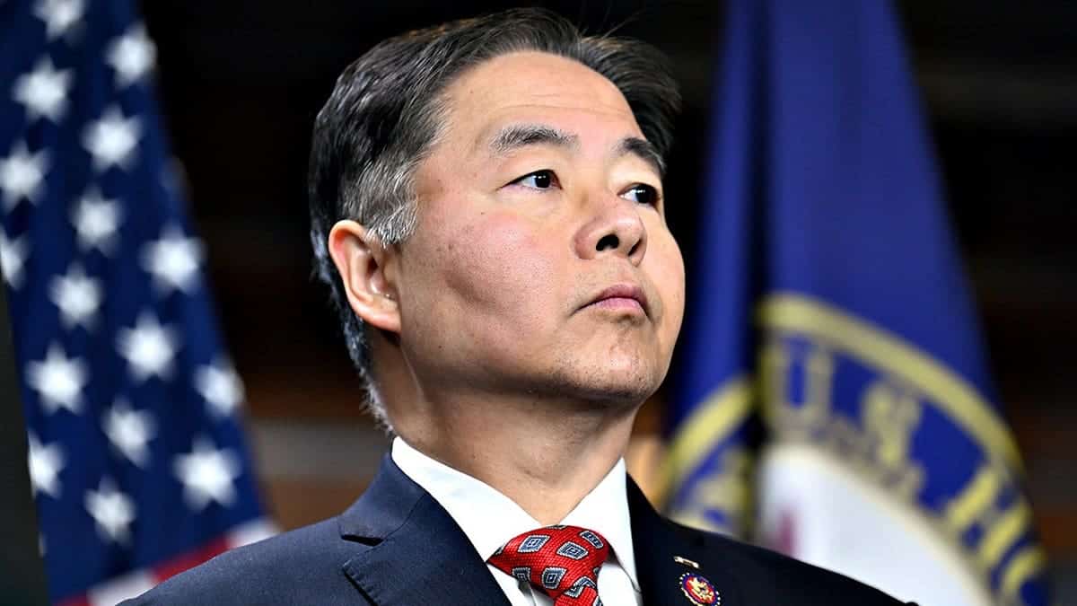 Rep. Ted Lieu speaking at a press conference at the United States Capitol