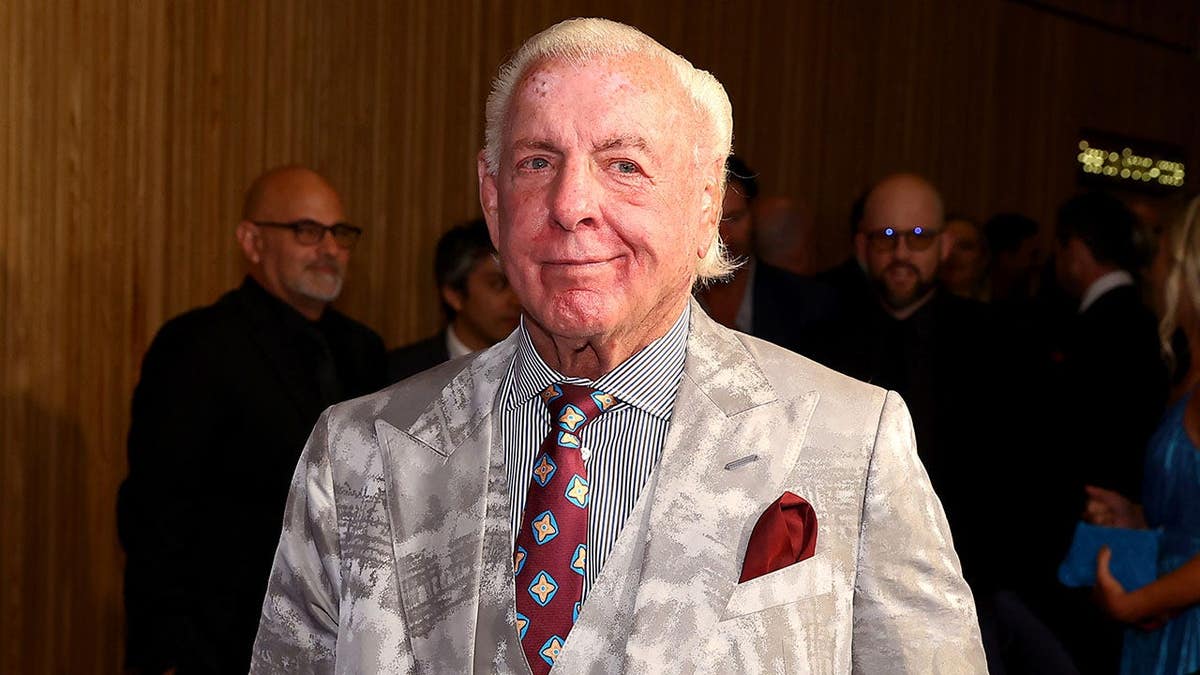 Ric Flair standing at the 44th Annual Sports Emmy Awards in New York City