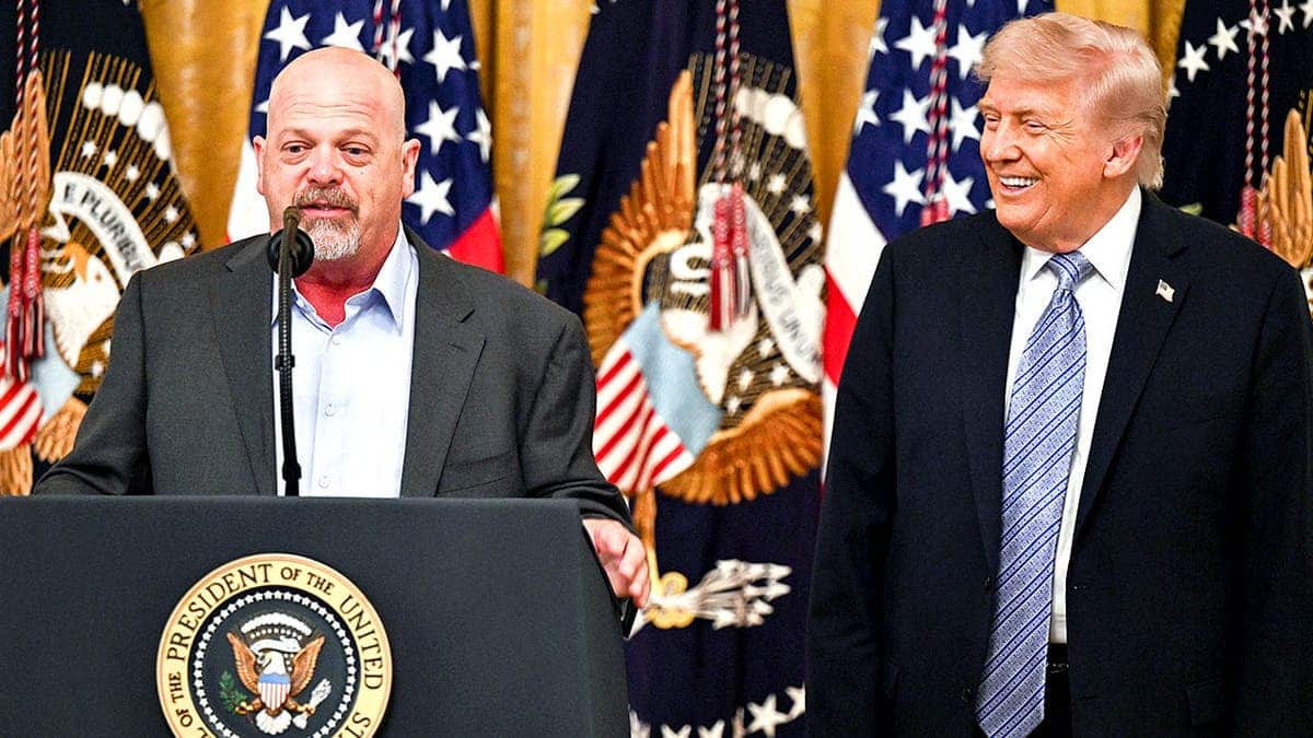 Rick Harrison stands with President Donald Trump at White House summit.