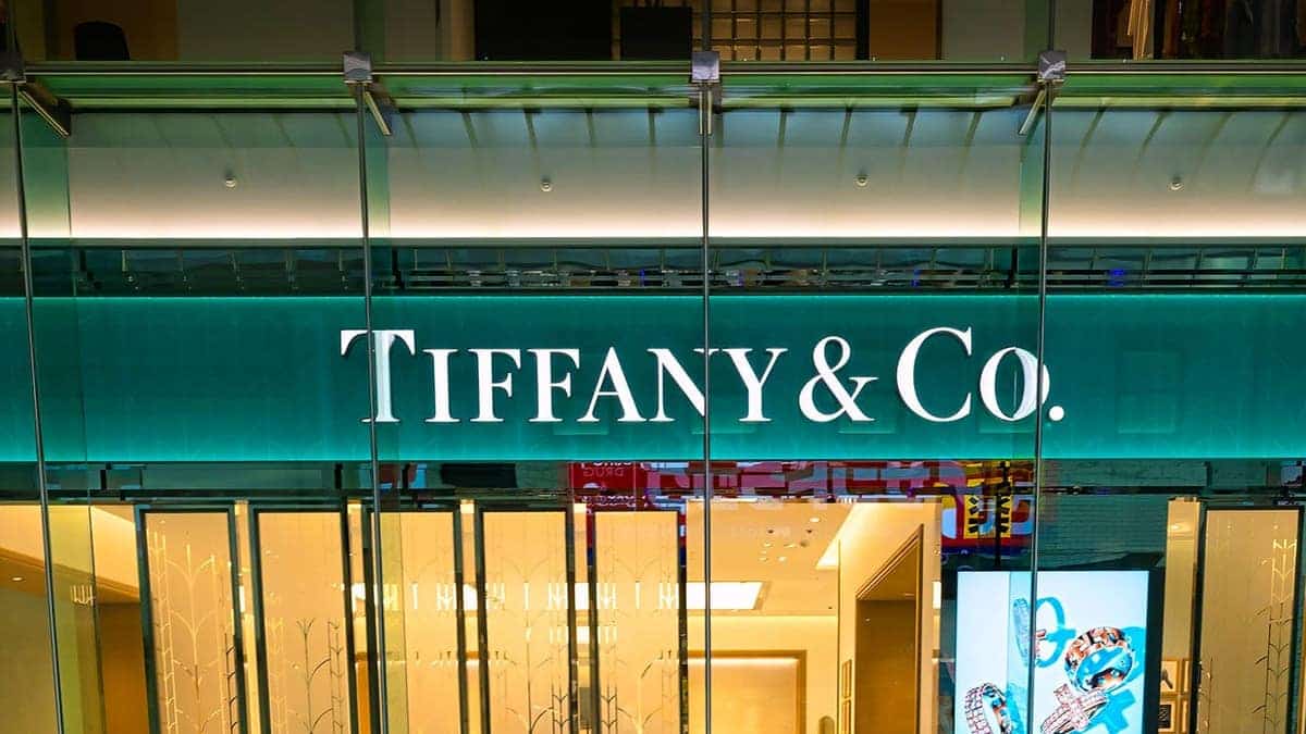 Shoppers walking past Tiffany & Co. store in Namba district Osaka Japan