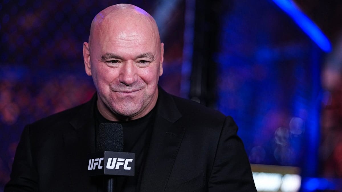 UFC CEO and President Dana White speaking at UFC 326 event in Las Vegas