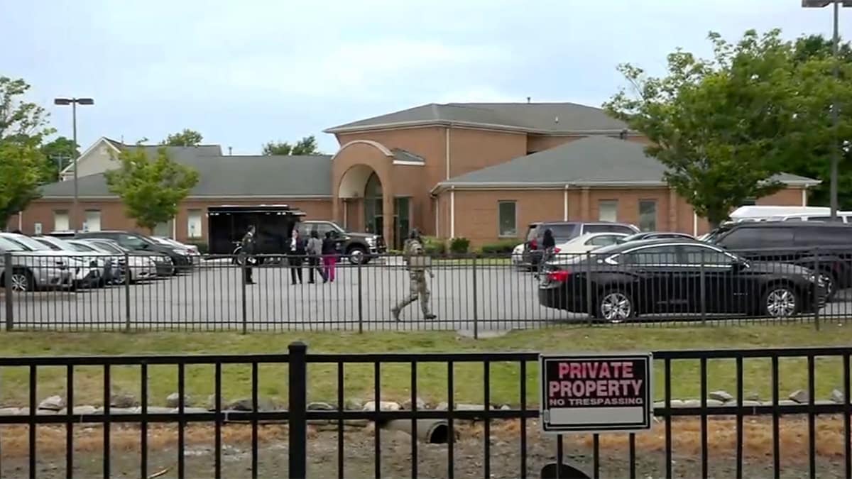 FBI agents conducting a raid at Virginia Senator L. Louise Lucas office in Portsmouth Virginia