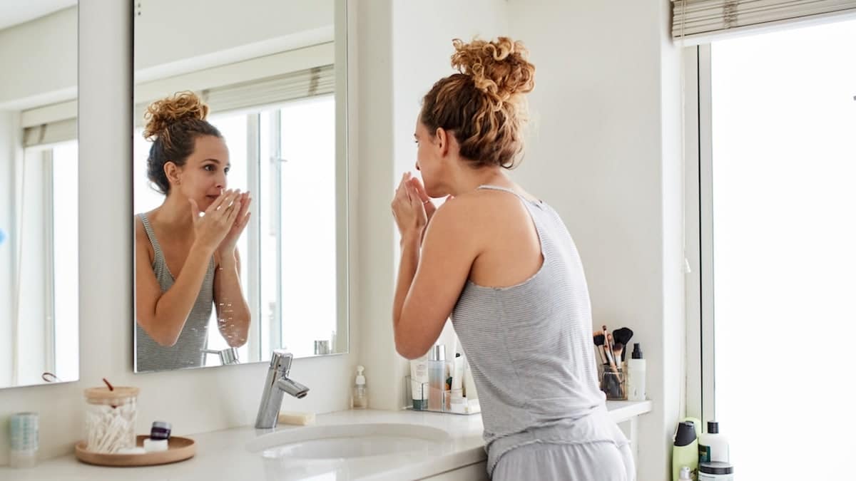 Woman with bad breath