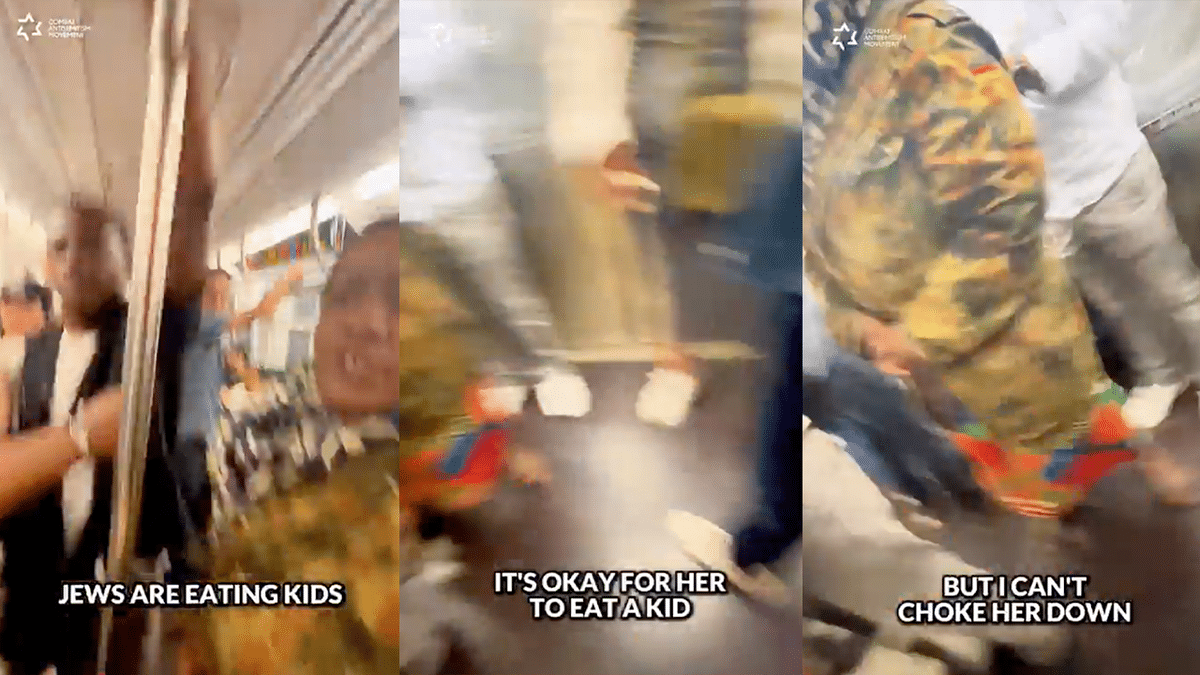 Split of Jewish attack video