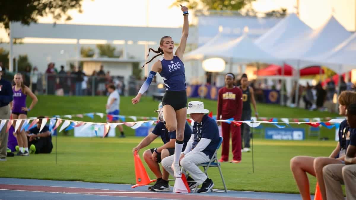 AB Hernandez Jumping at the CIF State finals