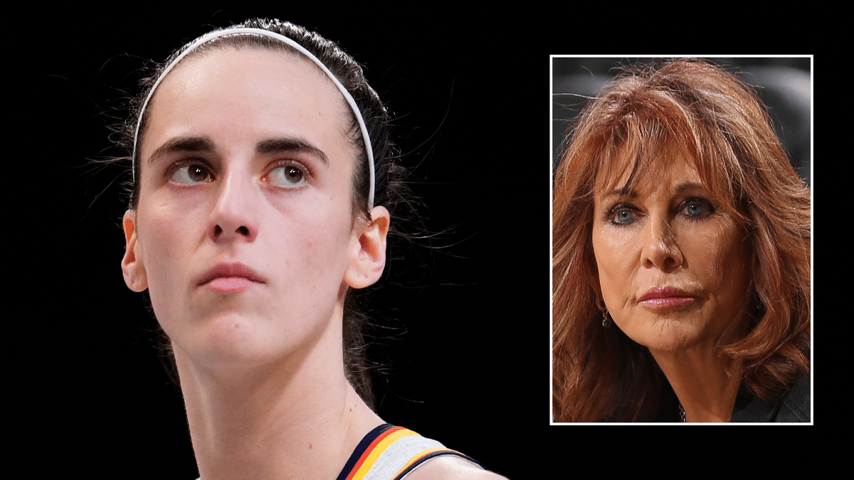 Nancy Lieberman and Caitlin Clark standing side by side