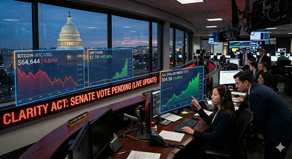 SENATE SHOWDOWN: Crypto Markets Hold Breath as Clarity Act Threatens Legacy Banks!