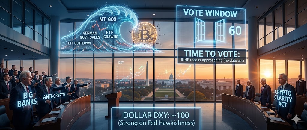 MARKET CRASH WARNING: Trillions on Edge as Crypto Faces $10 Billion “Supply Shock” and The Senate Clarity Act VOTE Nightmare. The Dollar Strikes Back!
