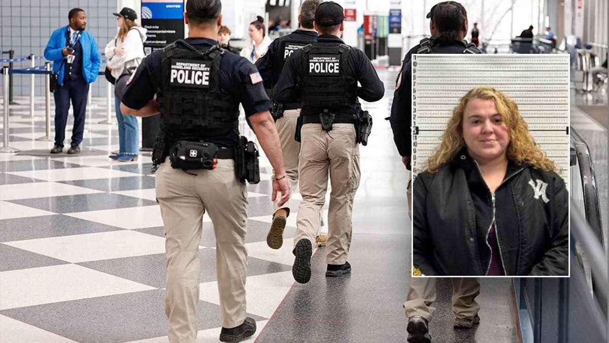 Giovanna Mercedes Moreno Occhipinti mugshot and ICE agents