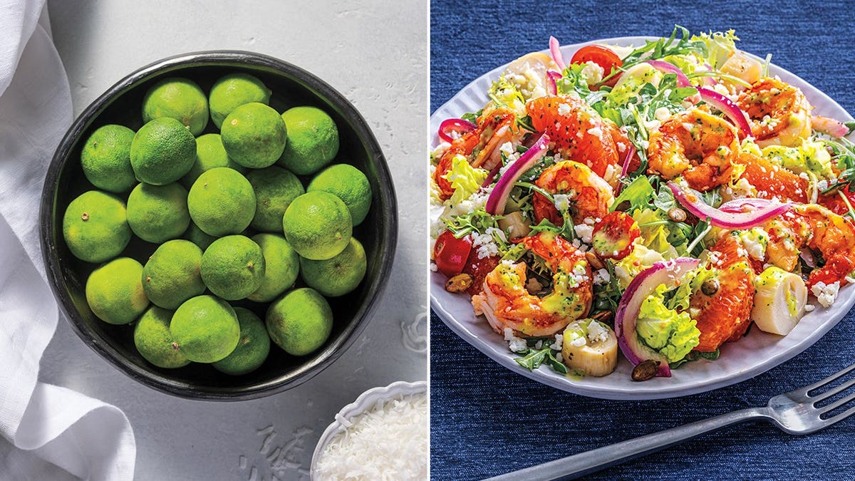 Key Lime Coconut Bars and Four Marlins Salad with Key West Pink Shrimp inspired by Dry Tortugas National Park from the