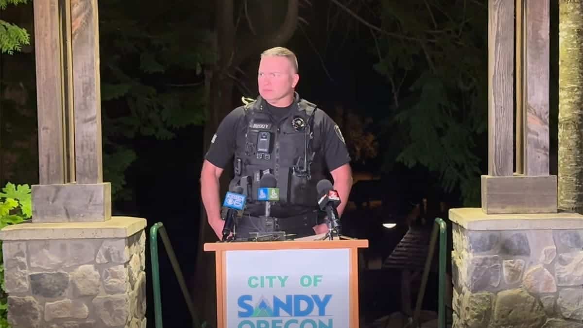 Sandy Police Chief Patrick Huskey news conference