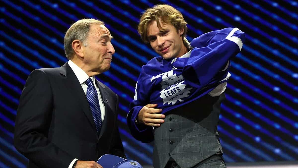 Gary Bettman and Gavin McKenna