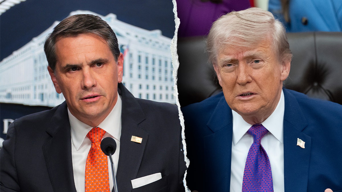 Acting Attorney General Todd Blanche and President Donald Trump side by side