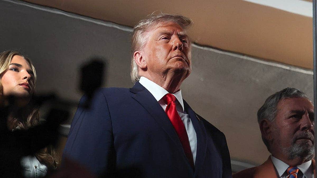 U.S. President Donald Trump watching NBA Finals game at Madison Square Garden