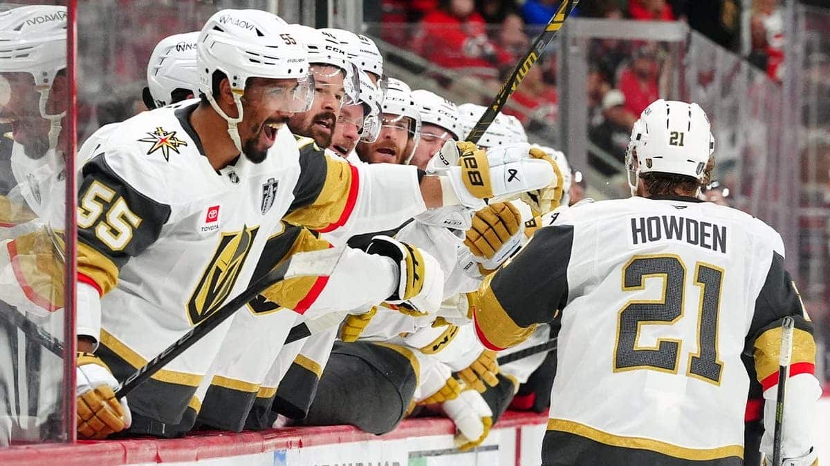 Golden Knights bench