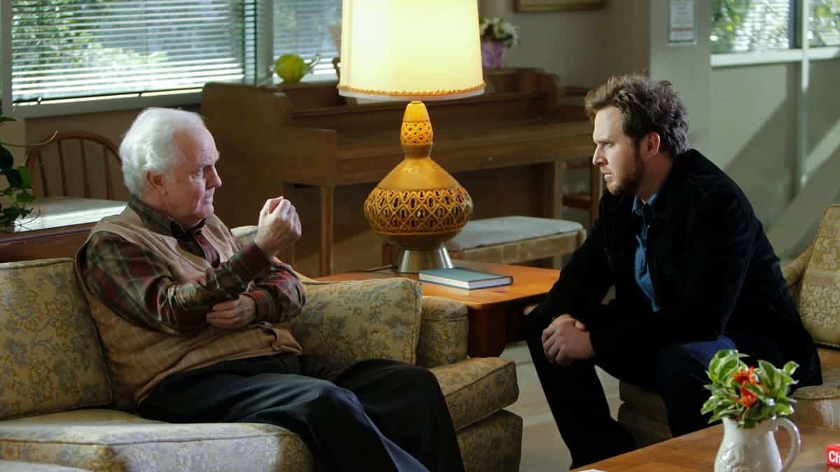James Handy, left, appears as Charles Ross alongside A.J. Buckley in an episode of