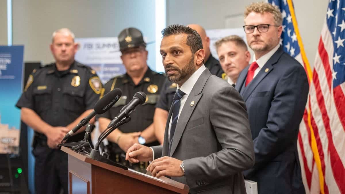 FBI Director Kash Patel announced charges against 35 individuals tied to a federal narcotics and firearms investigation in West Virginia.
