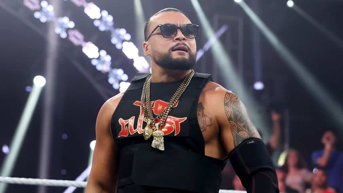 Mike Santana making his entrance at WWE Performance Center in Orlando, Florida