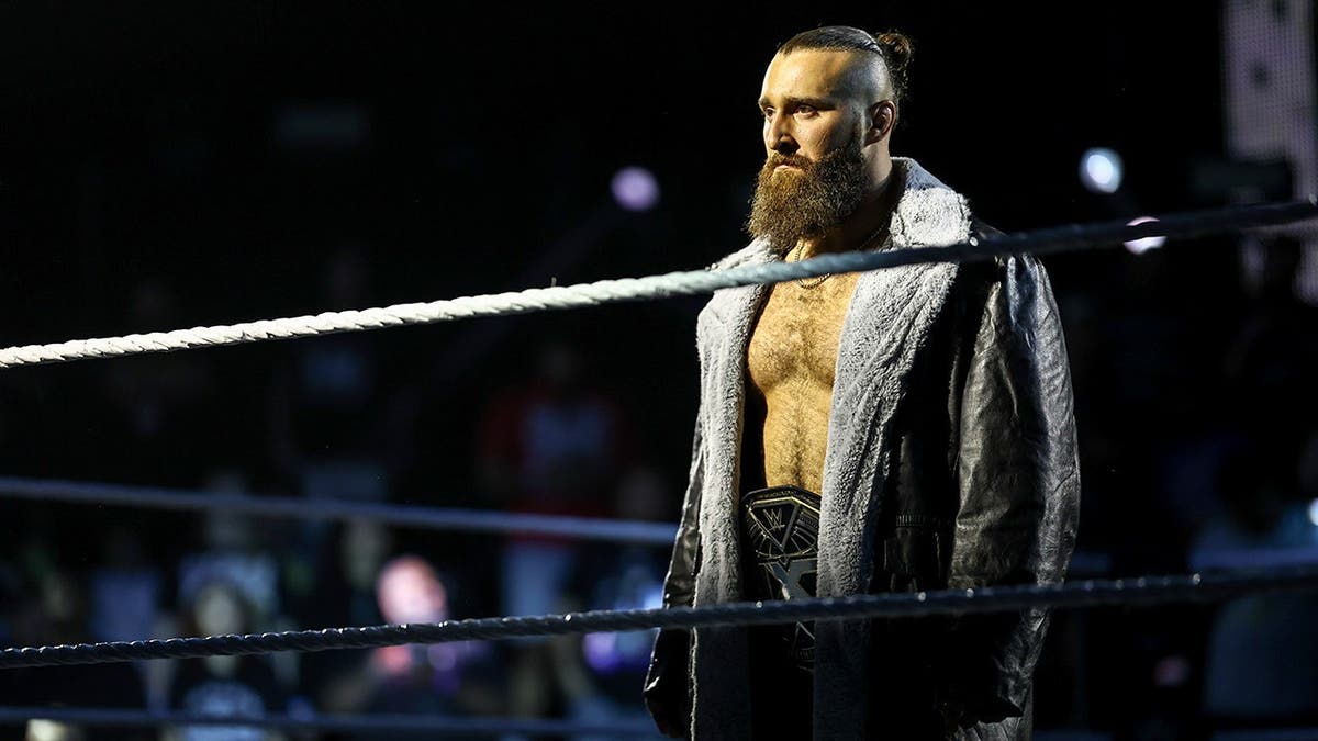 NXT Champion Tony D'Angelo making his entrance at WWE Performance Center in Orlando, Florida