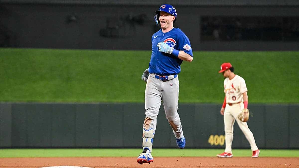 Pete Crow-Armstrong #4 of the Chicago Cubs