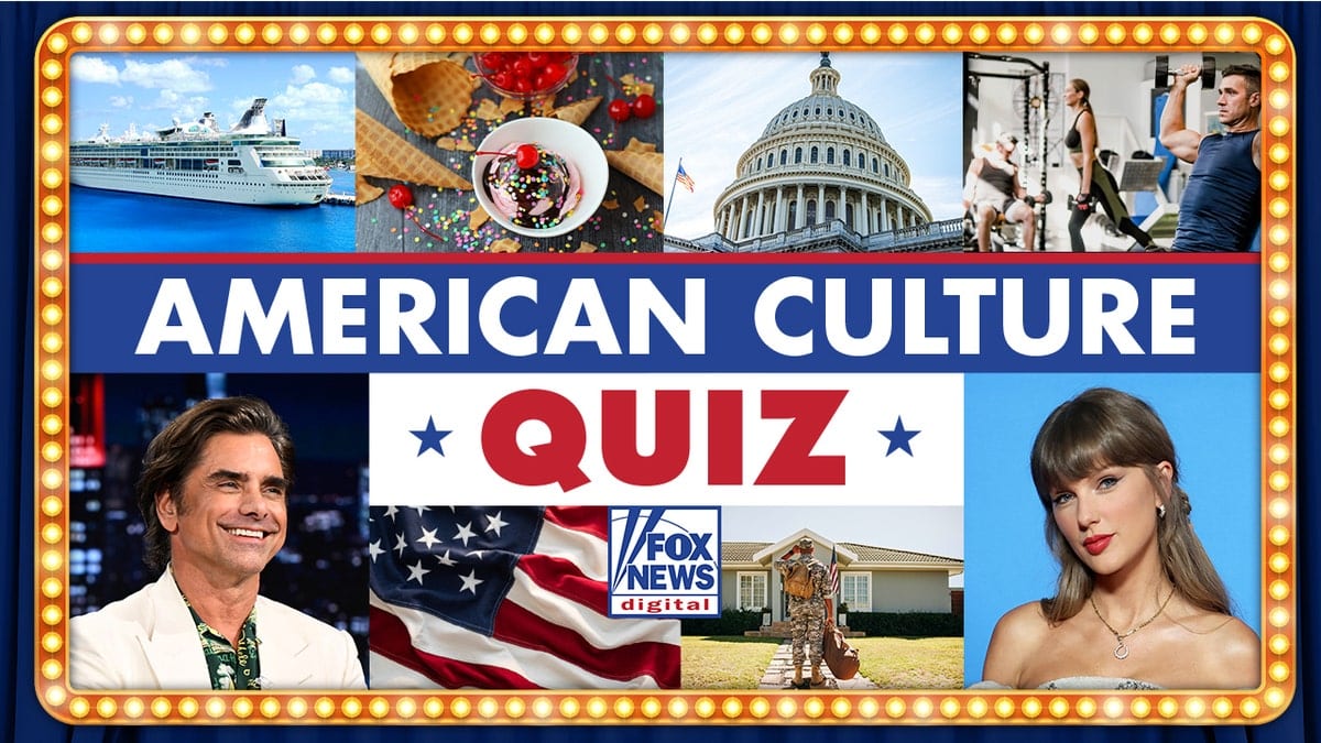 American Culture Quiz, with variety of images displayed in grid