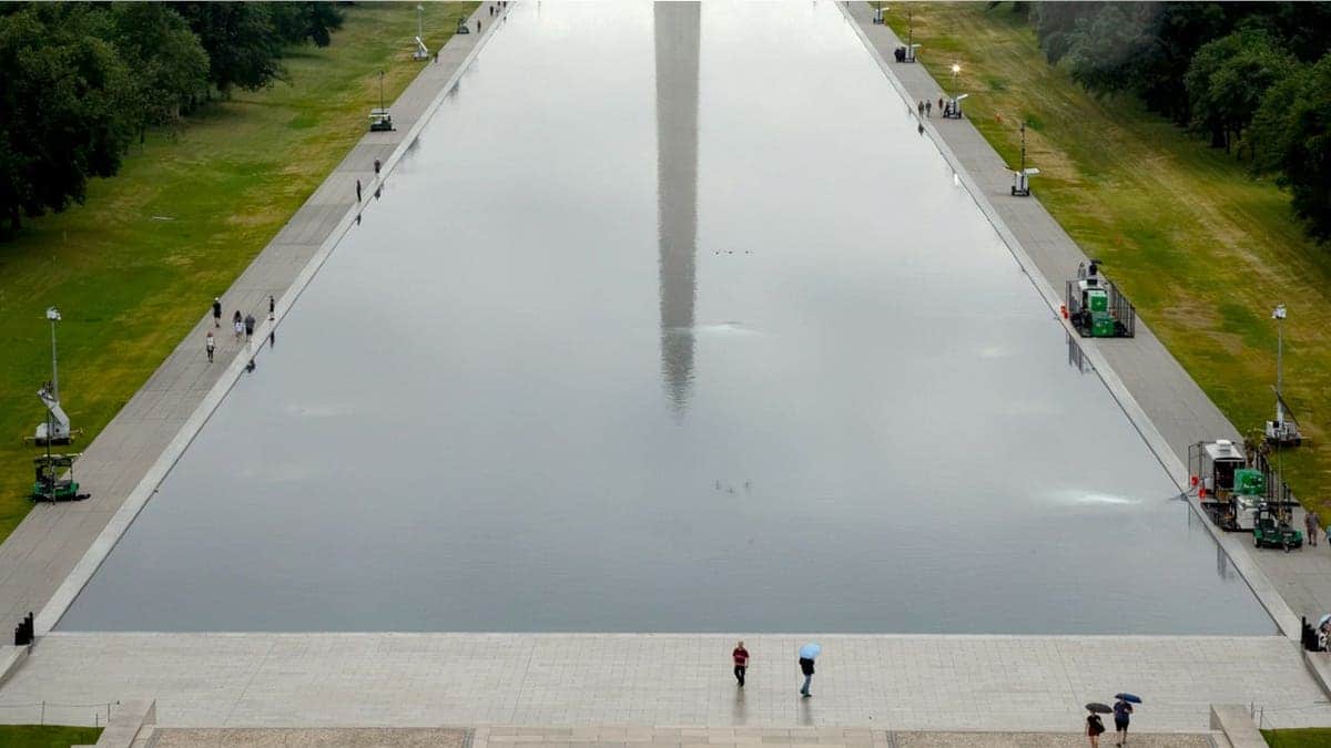 reflecting pool aerial