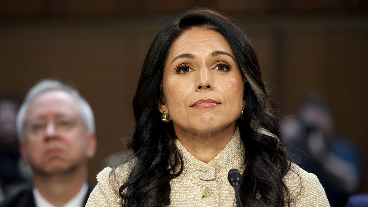 Director of National Intelligence Tulsi Gabbard speaking during Senate Intelligence Committee hearing