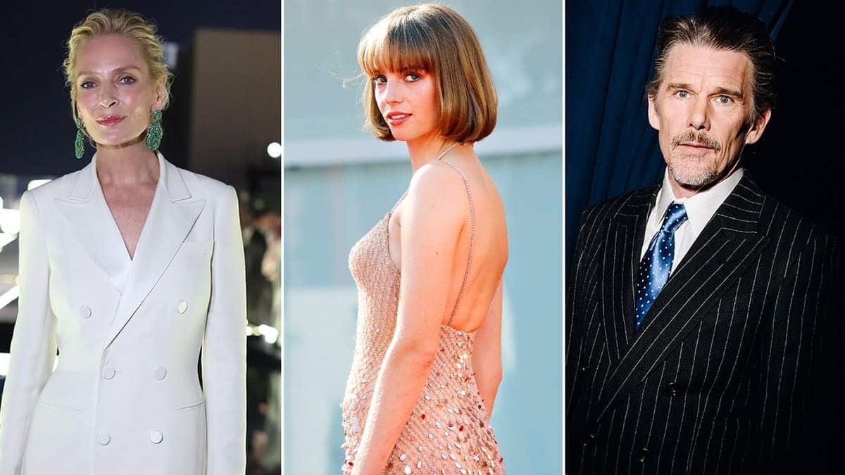 Uma Thurman, Maya Hawke and Ethan Hawke