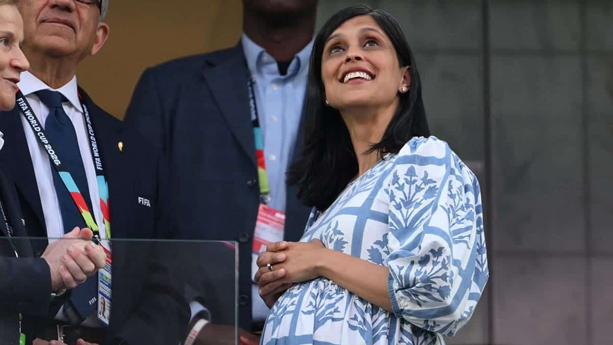 US Second Lady Usha Vance attending World Cup Group D football match at Los Angeles Stadium