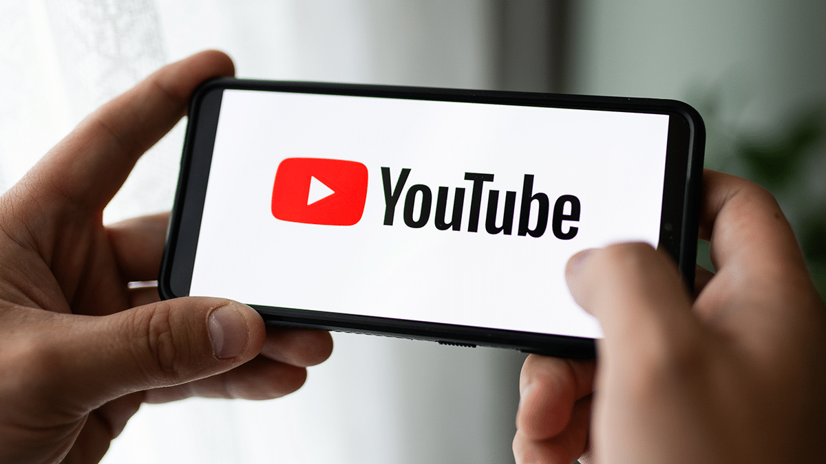 Person using YouTube