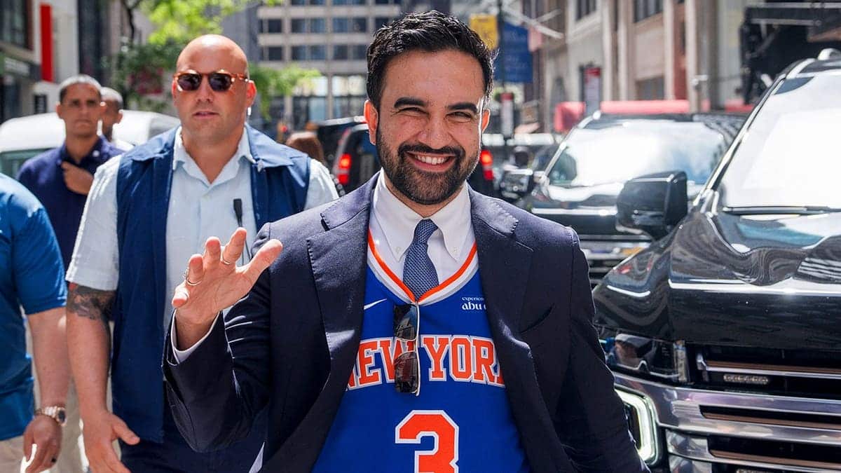 New York City Mayor Zohran Mamdani arriving at the National Puerto Rican Day Parade in New York City