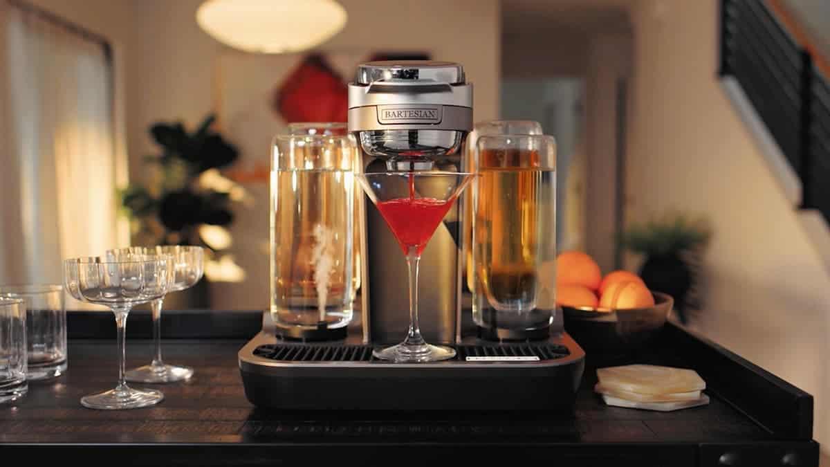 Bartesian machine making a cocktail