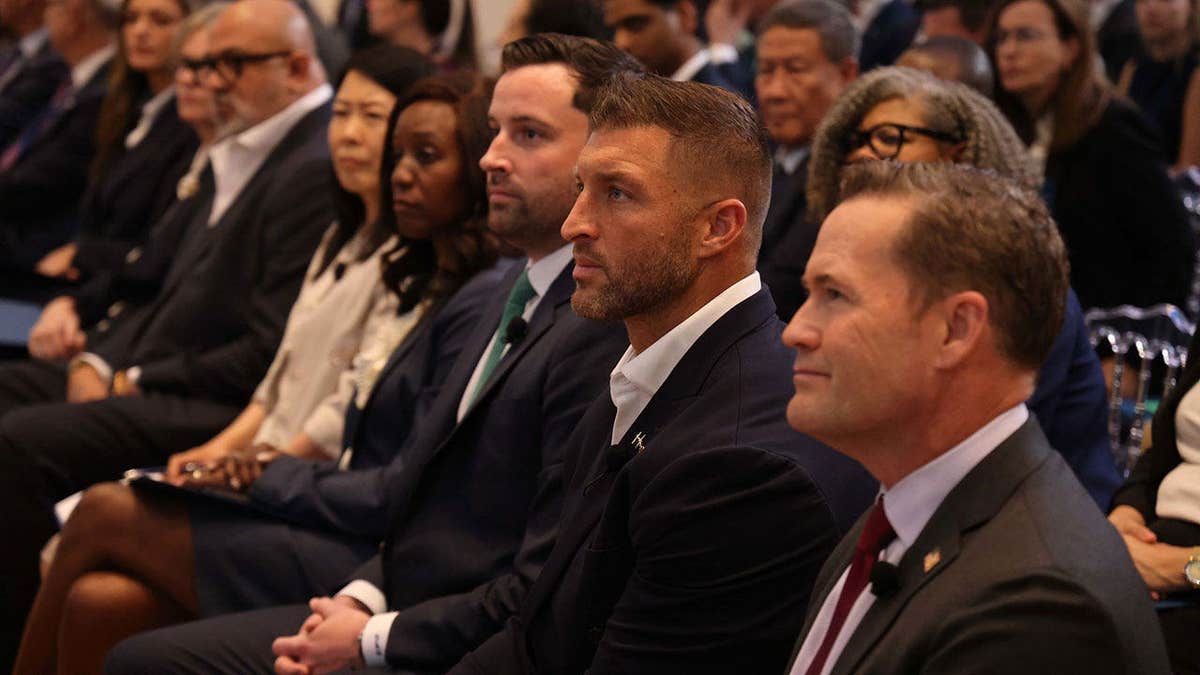 Tim Tebow and Ambassador Mike Waltz attend child exploitation briefing at the U.N.