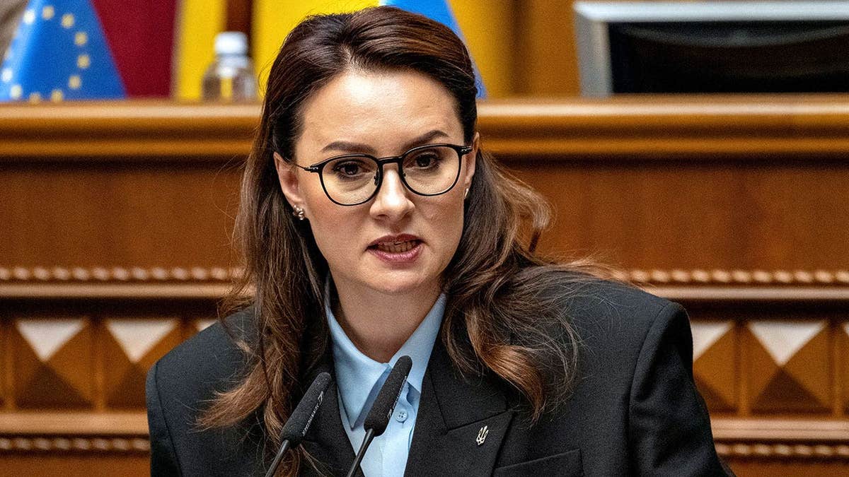 Yulia Svyrydenko speaking