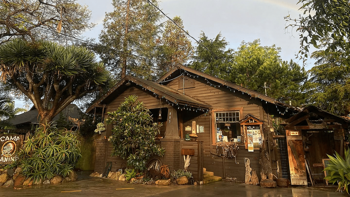 Exterior of Camp Canine dog daycare and boarding facility in Santa Barbara, California