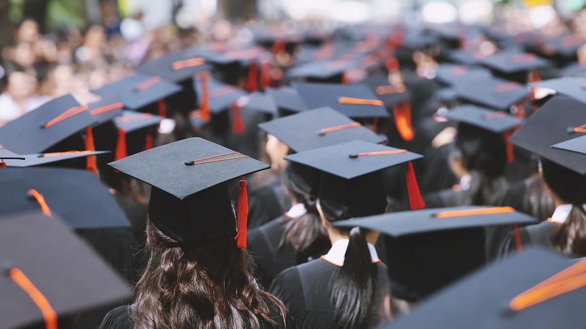 People graduate from college