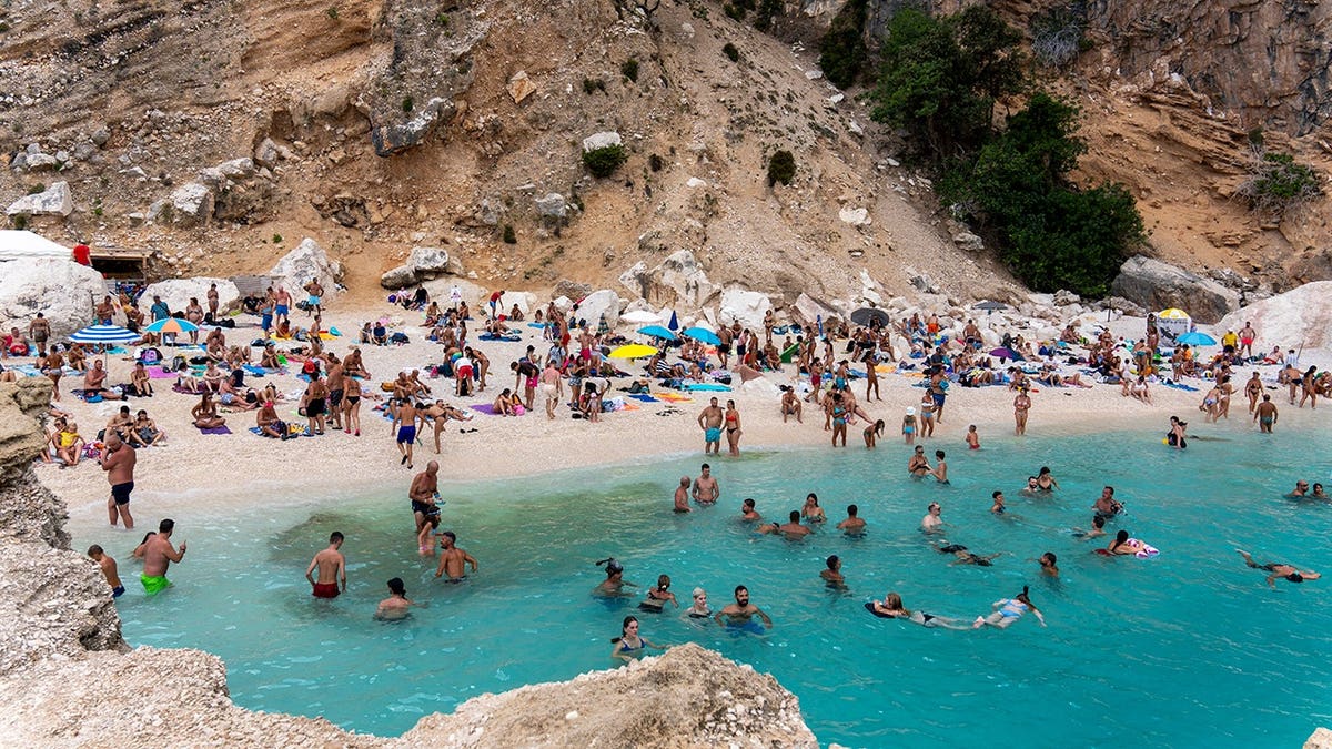 Mariolu beach in the Gulf of Orosei on Sardinia island