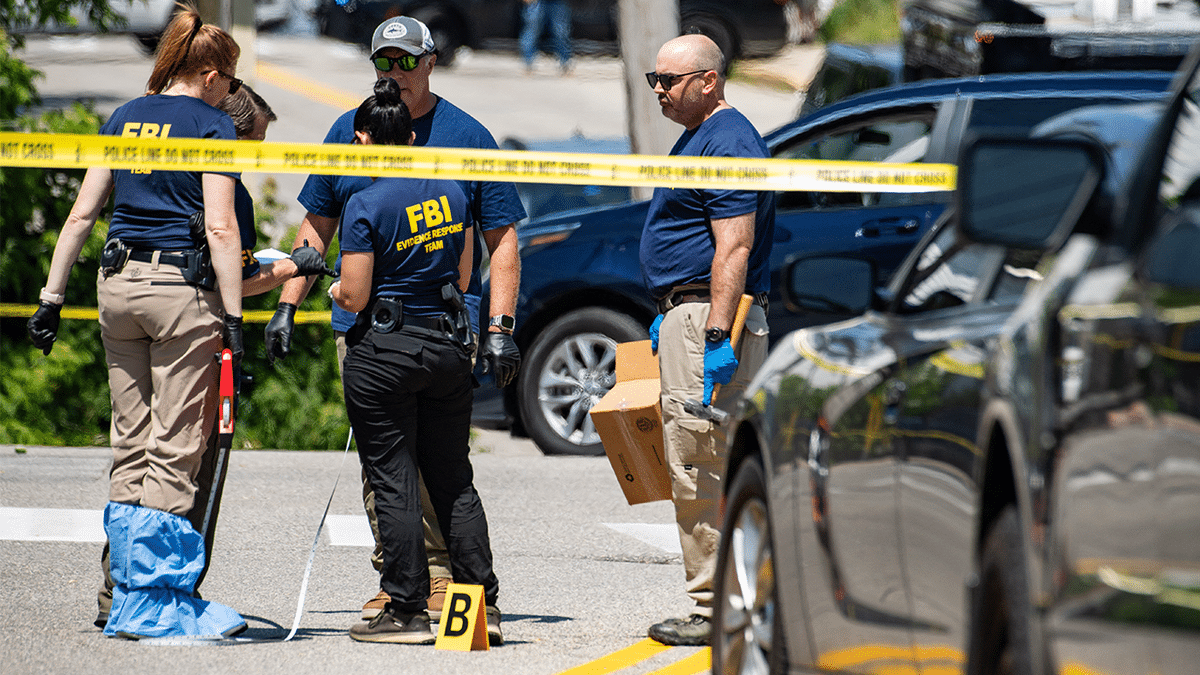 FBI investigating a shooting scene