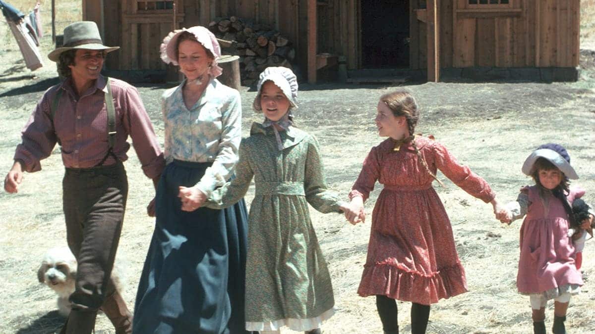Little House on the Prairie cast members in a promotional photo