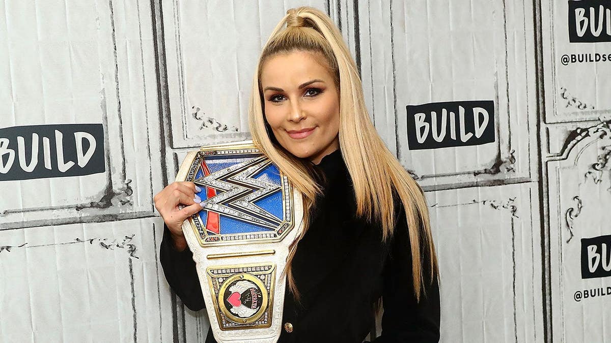 Natalya Neidhart speaks at Build Studio in New York City.